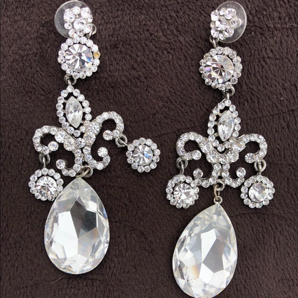 Crystal Statement Earrings - image 1
